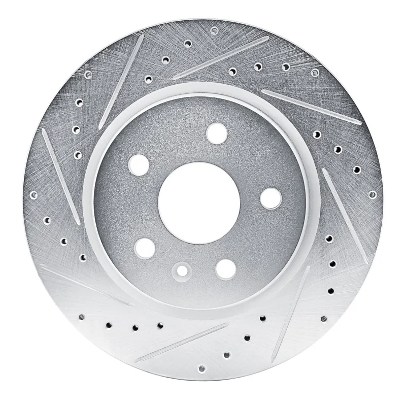 R1 Concepts 631-46062L, R1 19-25 Buick Envision Rear Left Drilled & Slotted Silver Brake Rotor