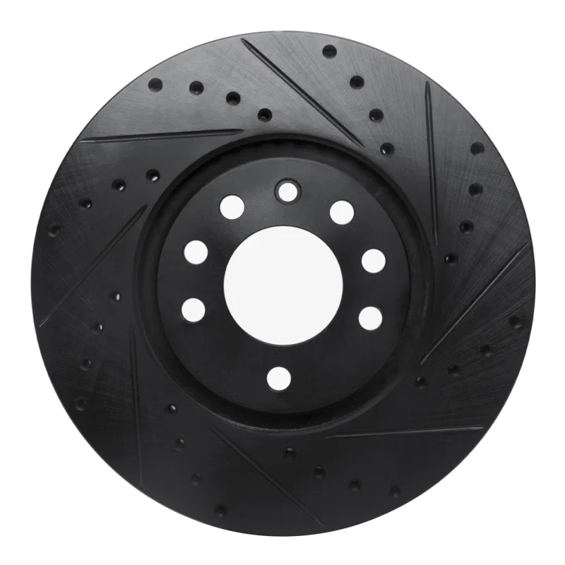 R1 Concepts 633-65013R, R1 99-10 Chevrolet ASTRA (Mexico) Front Right Drilled & Slotted Black Brake Rotor
