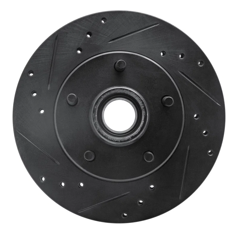 R1 Concepts 633-47062L, R1 1982-1995 Buick Regal Front Left Drilled & Slotted Black Brake Rotor
