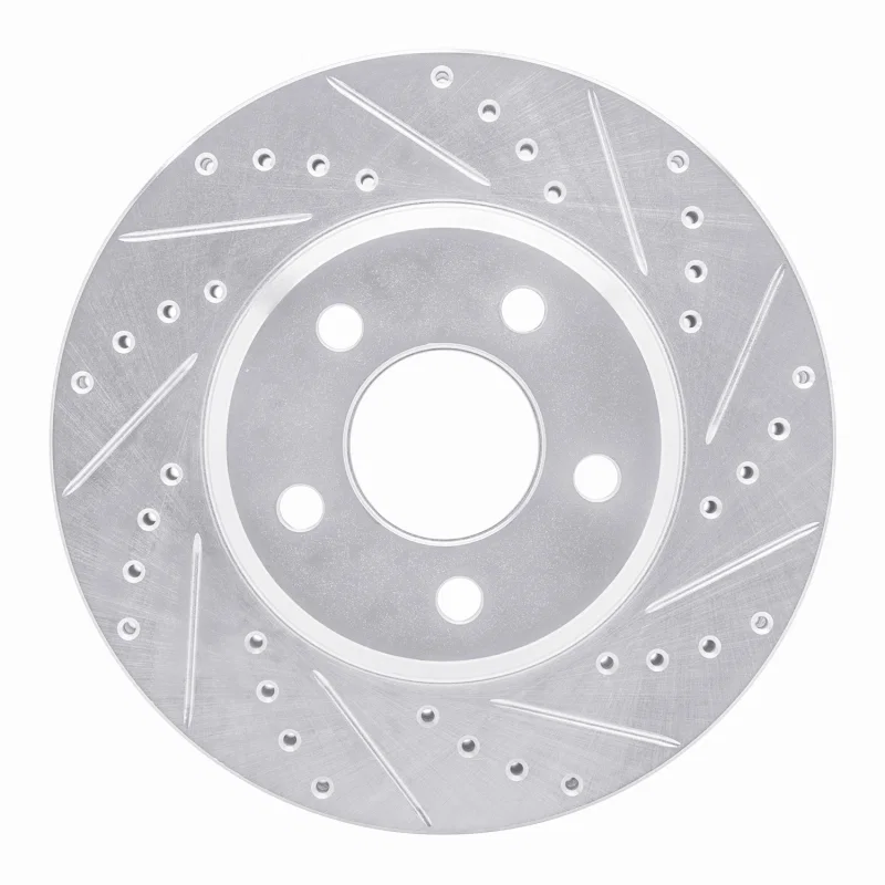R1 Concepts 631-47032R, R1 05-05 Buick Park Avenue Front Right Drilled & Slotted Silver Brake Rotor