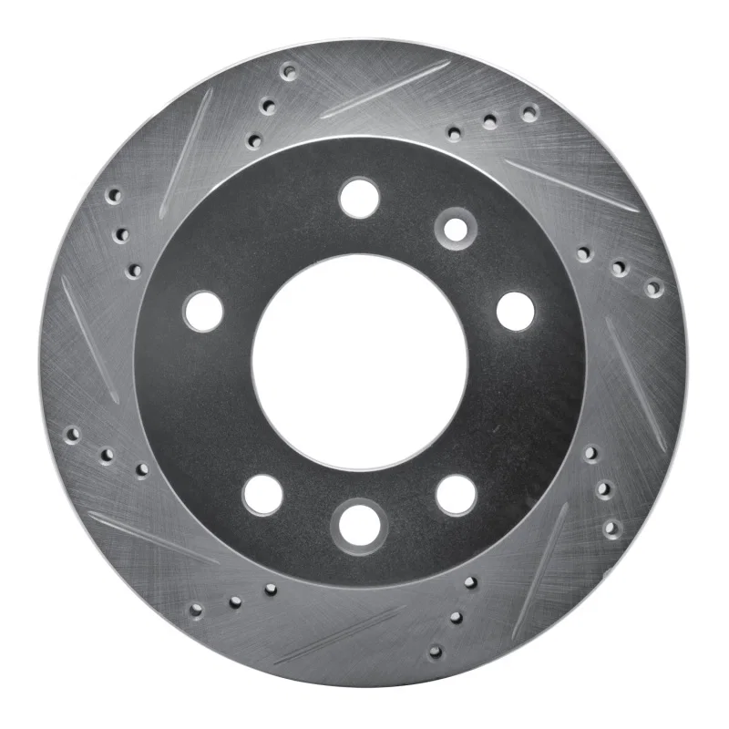 R1 Concepts 631-40041L, R1 02-06 Dodge Sprinter 2500 Front Left Drilled & Slotted Silver Brake Rotor