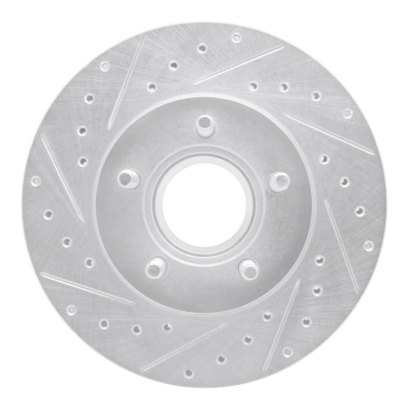 R1 Concepts 631-54140L, R1 95-97 Ford Ranger (USA/Canada) Front Left Drilled & Slotted Silver Brake Rotor