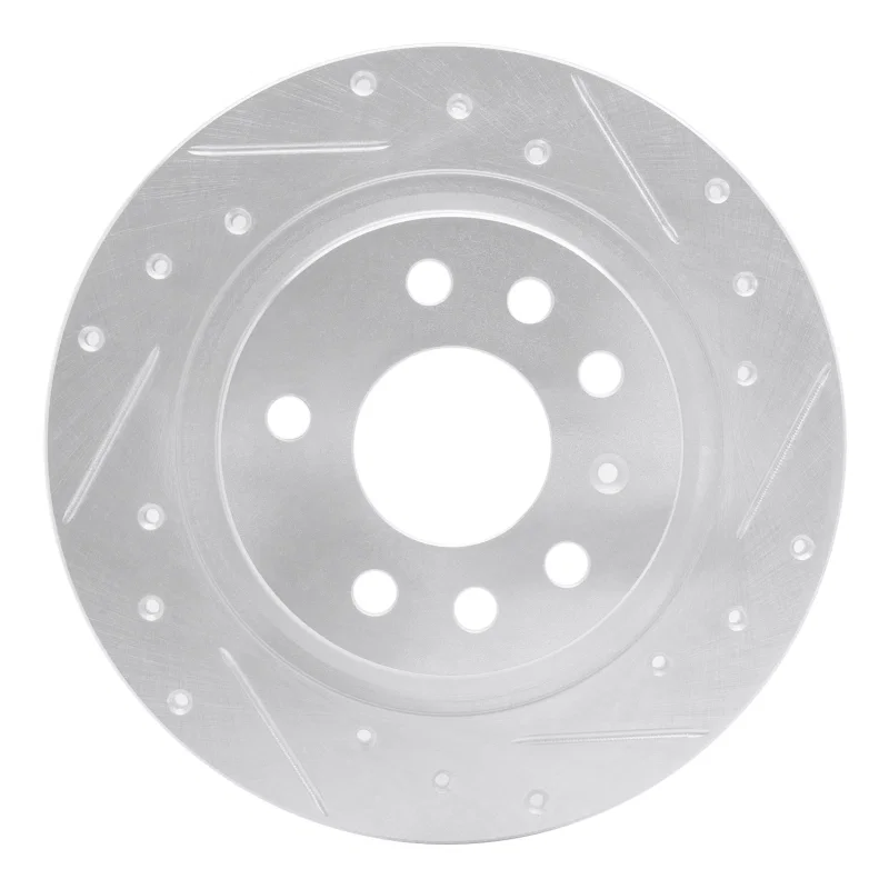 R1 Concepts 631-65017R, R1 03-11 Cadillac BLS (Mexico) Rear Right Drilled & Slotted Silver Brake Rotor for Saab 9-3