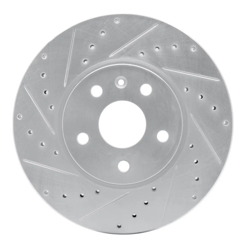 R1 Concepts 631-45016L, R1 10-25 Buick ALLURE Front Left Drilled & Slotted Silver Brake Rotor