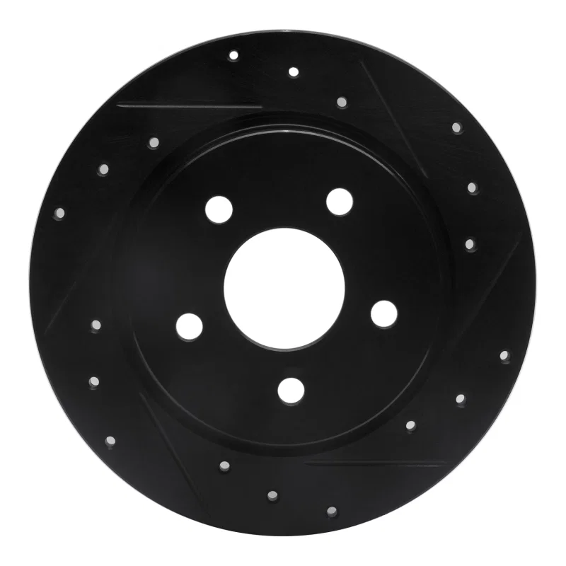 R1 Concepts 633-92008R, R1 03-06 Renault Laguna (Mexico) Rear Right Drilled & Slotted Black Brake Rotor