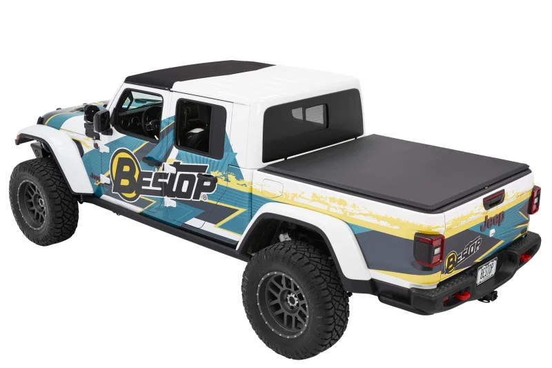 Bestop 19280-35, Roll Soft Tonneau - 20-26 Jeep Gladiator For 5 Ft. Bed EZ-Roll (Black Diamond)