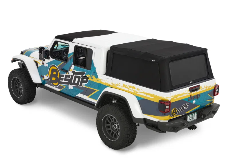 Bestop 77326-17, 20-26 Jeep Gladiator For 5 Ft. Bed Supertop For Truck 2 (Premium Black Twill)