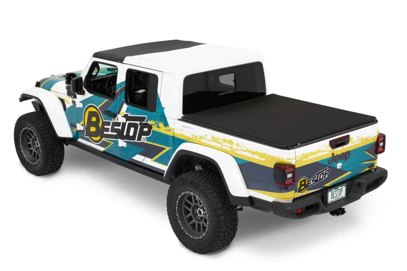 Bestop 77426-17, 20-26 Jeep Gladiator 5 Ft Bed Supertop Truck 2 Tonneau (Prem Blk Twill)